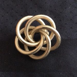 Gold tone Knotted Brooch